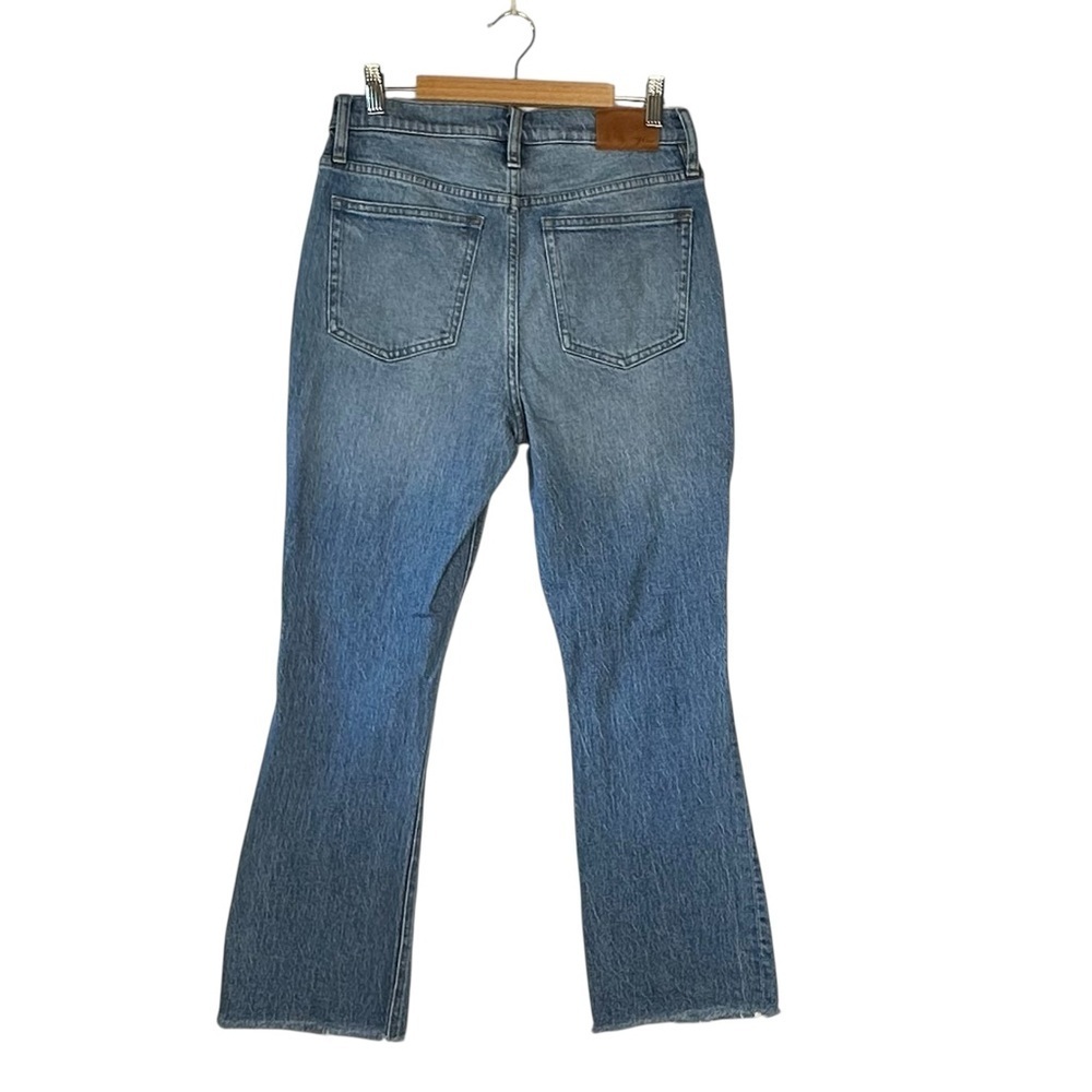 J Crew Demi Boot Crop High Rise Jeans Button Fly Distressed Light Wash - 27 - Picture 2 of 11